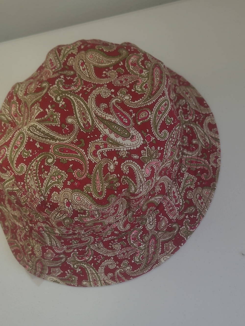Cursed!  Brand Paisley Bucket Hat Red Women's Fashion Accessory OS Fits All